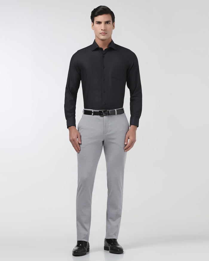 CLEAN FRONT SUPER SLIM FIT DOBBY TROUSER