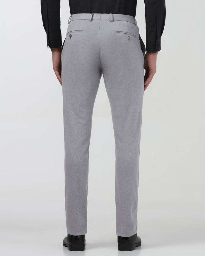Light Grey Textured Trouser - Jay