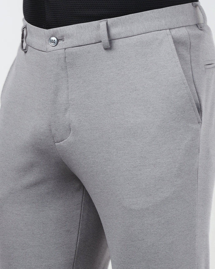 Light Grey Textured Trouser - Jay