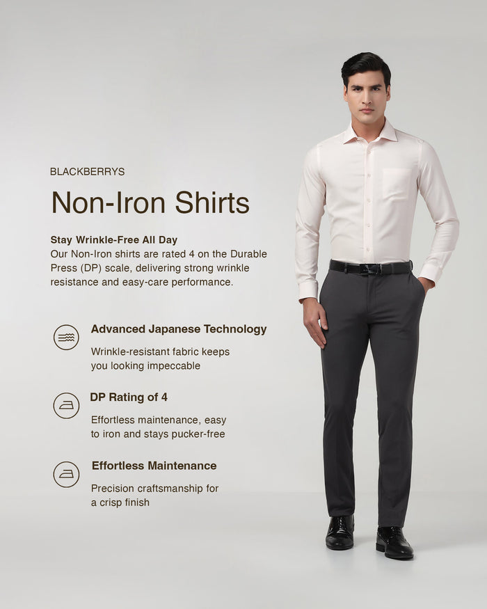Light Pink Non Iron Textured Shirt - Reform E