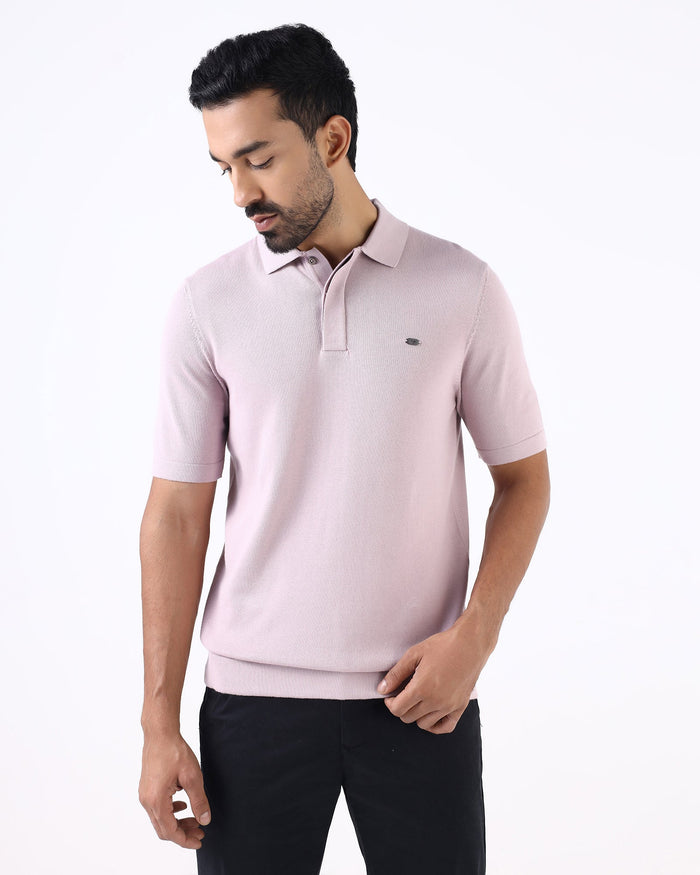 Lilac Solid Polo - Thomas