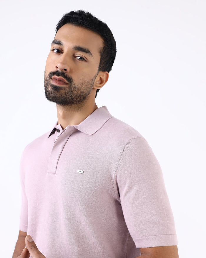 Lilac Solid Polo - Thomas