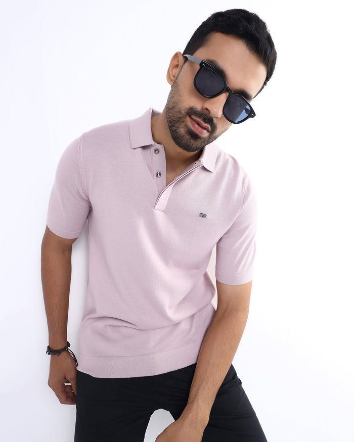 Lilac Solid Polo - Thomas