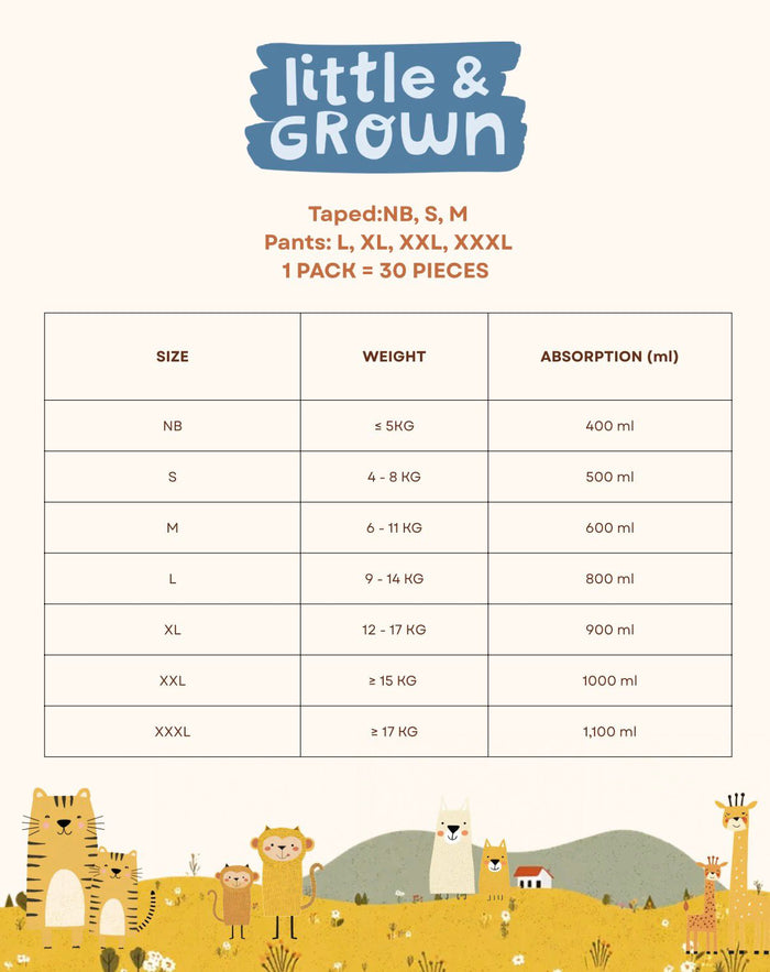 Little & Grown Pull-up Diaper Pants
