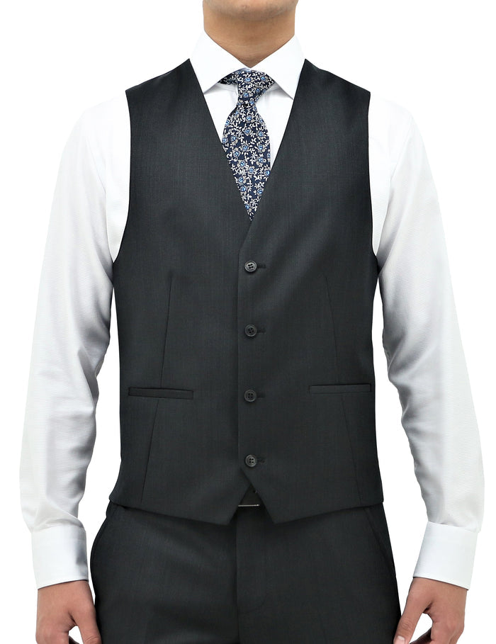 Luke 101 Black Australian Merino Wool Waistcoat