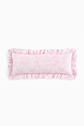 Lumbar Toile Print Ruffle Pillow