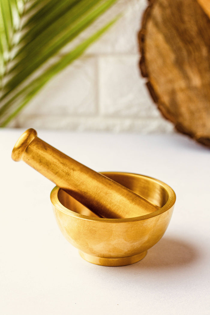 Luxury Brass Mortar & Pestle