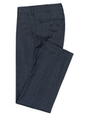 Lyon 107 Blue Check Wool Stretch Suit Trouser