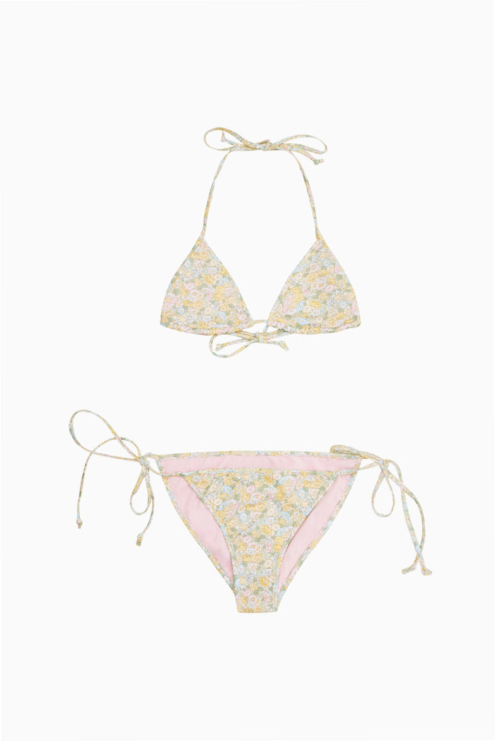 Floral bikini set on a white background