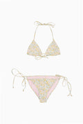 Floral bikini set on a white background