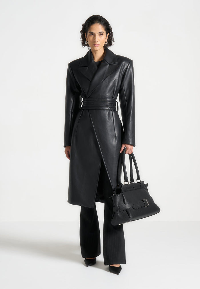 malya-leather-asymmetric-belted-coat-black
