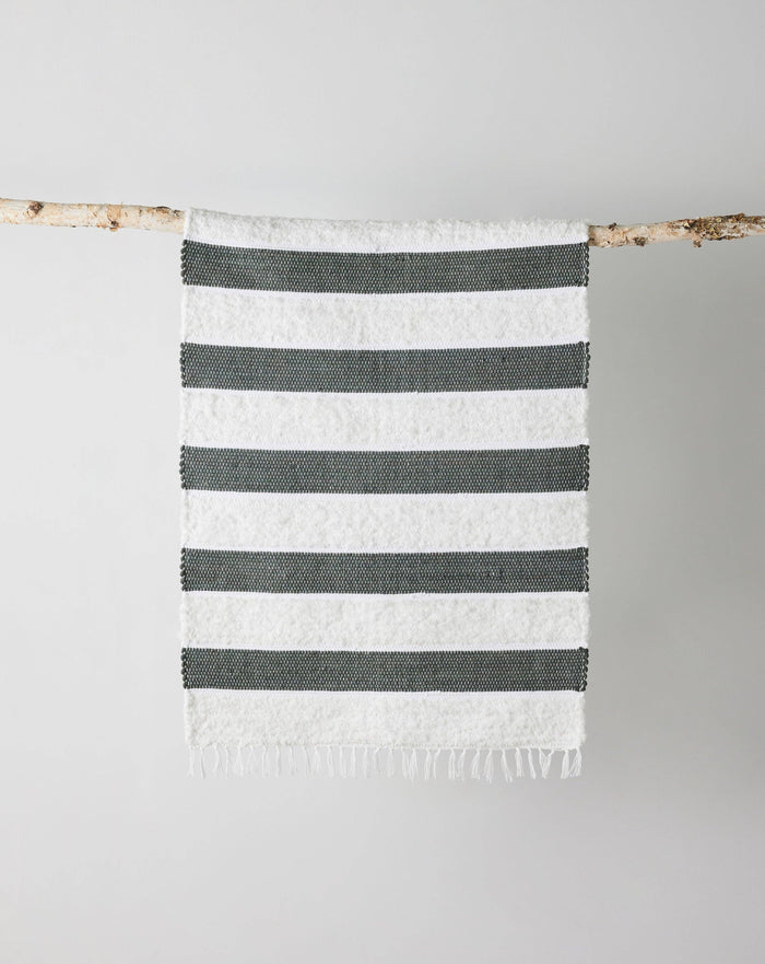 Mat, Plush Green Banded, 37" x 24"