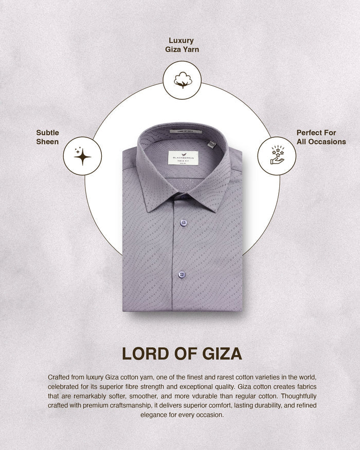 Mauve Jacquard Shirt - Glanza