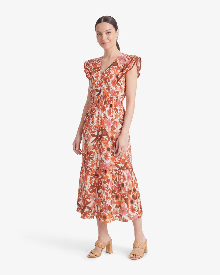 Meg Midi Dress in Botanical Garden