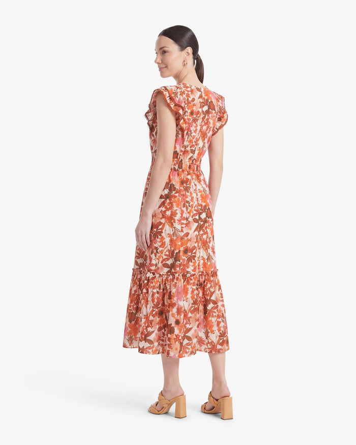Meg Midi Dress in Botanical Garden