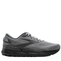 A pair of Brooks Beast GTS 24 running shoes in gray color, featuring a side view of the sneaker with GuideRails support system.