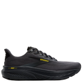 Black running shoe with 'Brooks' branding on a white background