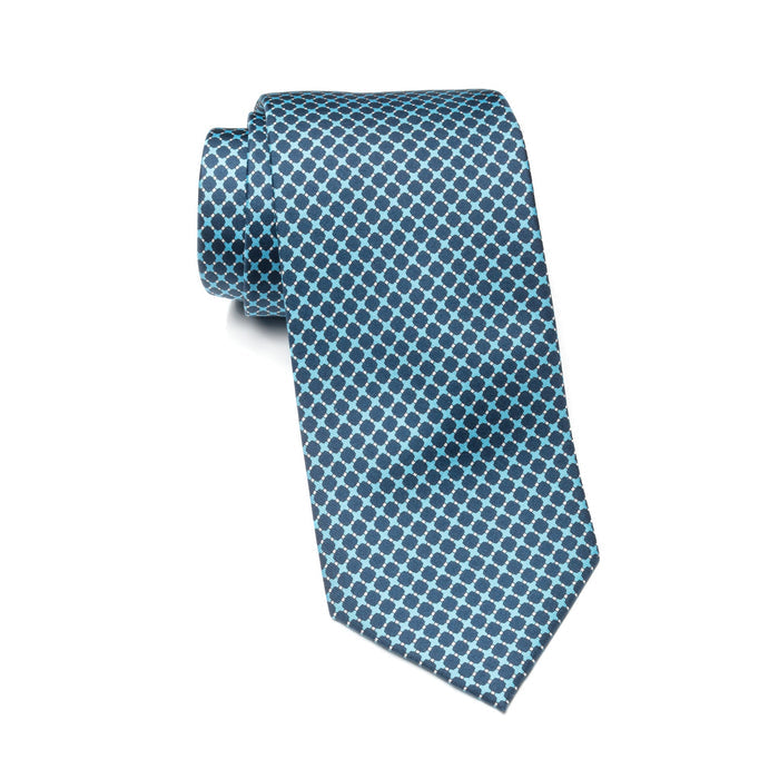 Mens Ledberry Silk Tie – Blue Pavé