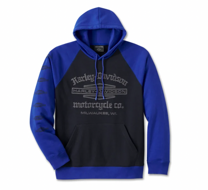 Men's Old English Stacked Bar & Shield Raglan Hoodie
