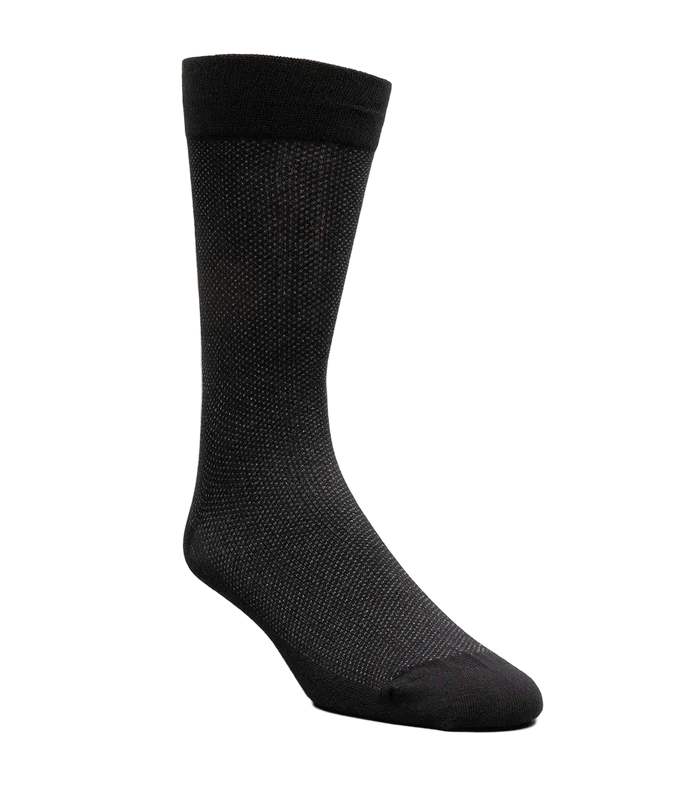 Black sock on a white background