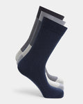 Mercerised Cotton Crew Length Socks Pack of 3 - Ahoy