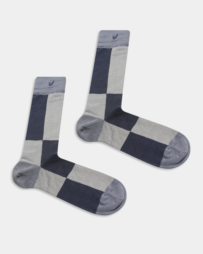 Mercerised Cotton Crew Length Socks Pack of 3 - Ahoy
