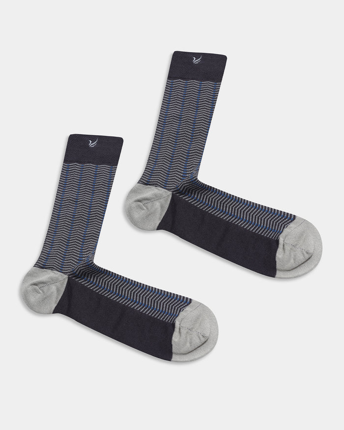 Mercerised Cotton Crew Length Socks Pack of 3 - Ahoy