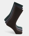Mercerised Cotton Crew Length Socks Pack of 3 - Arise