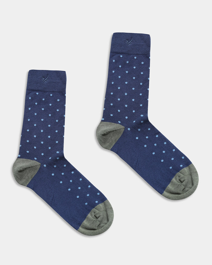 Mercerised Cotton Crew Length Socks Pack of 3 - Aster