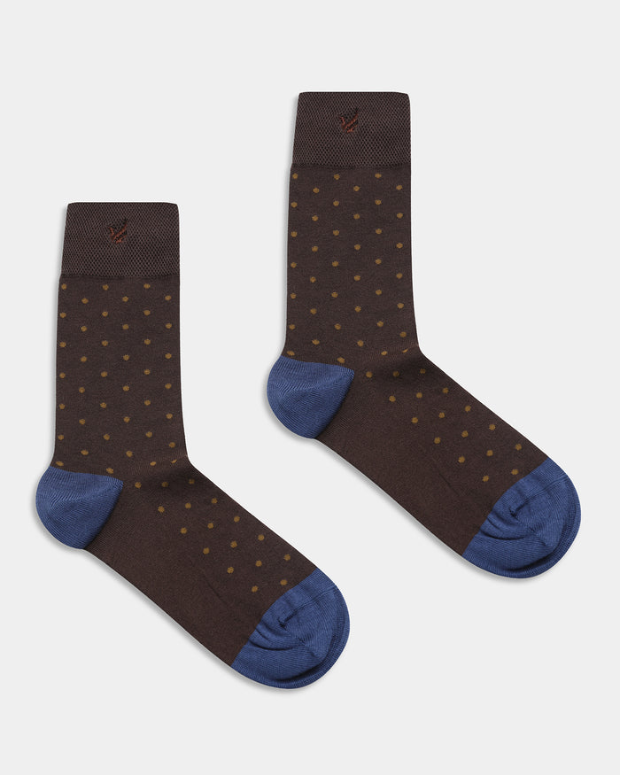 Mercerised Cotton Crew Length Socks Pack of 3 - Aster