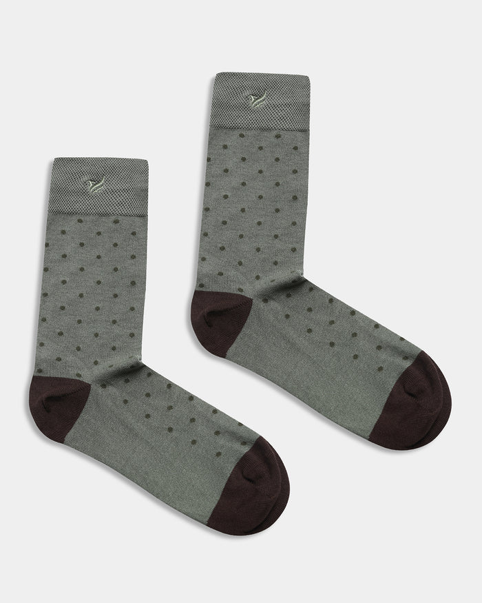Mercerised Cotton Crew Length Socks Pack of 3 - Aster