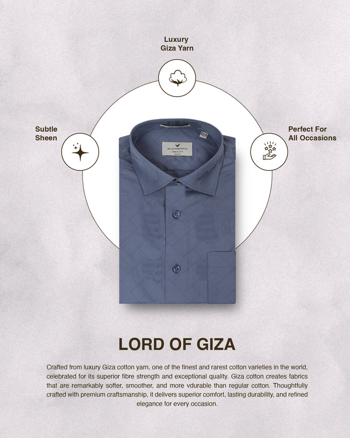 Mid Blue Jacquard Shirt - Ramen