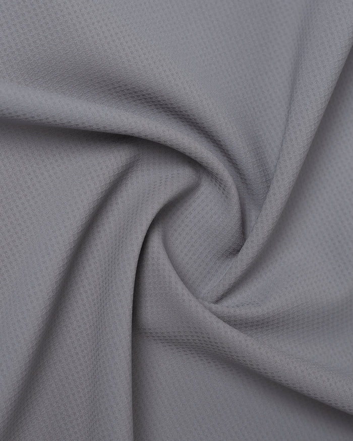 Mid Grey Non Iron Textured Shirt - Relay E