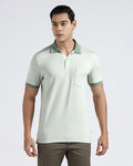 Mint Green Printed Polo - Mini