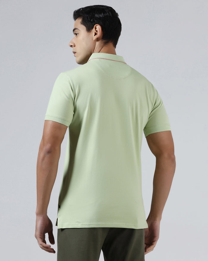 Mint Green Solid Polo - Aesun