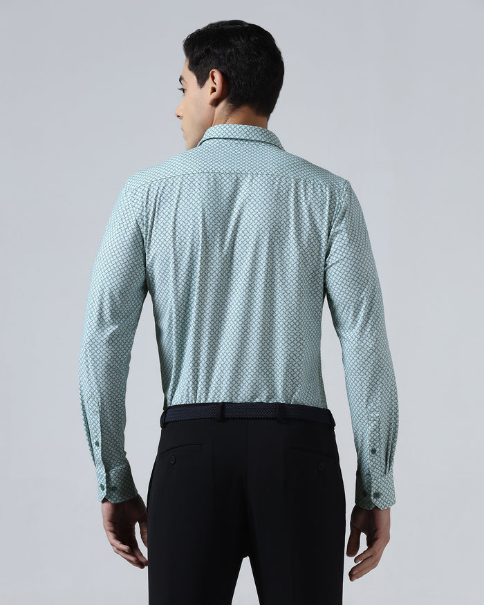 Mint TechPro Printed Shirt - Fossil
