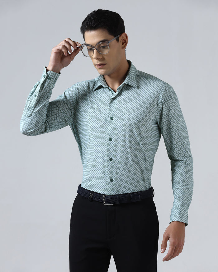 Mint TechPro Printed Shirt - Fossil