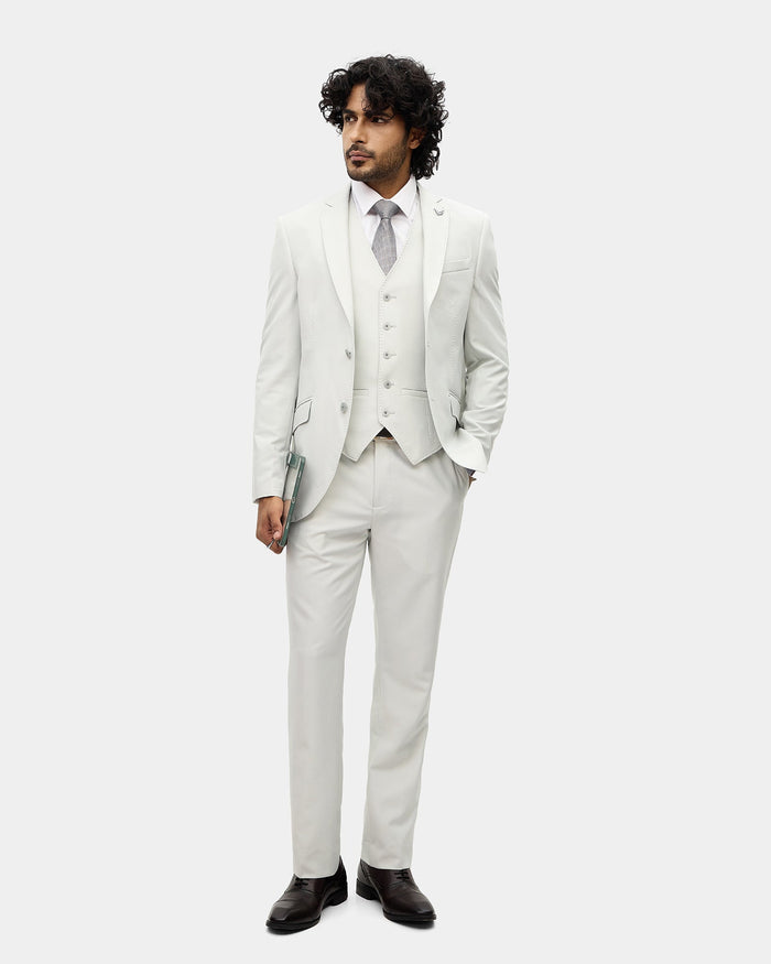 Mint Three Piece Textured Suit - Fidela