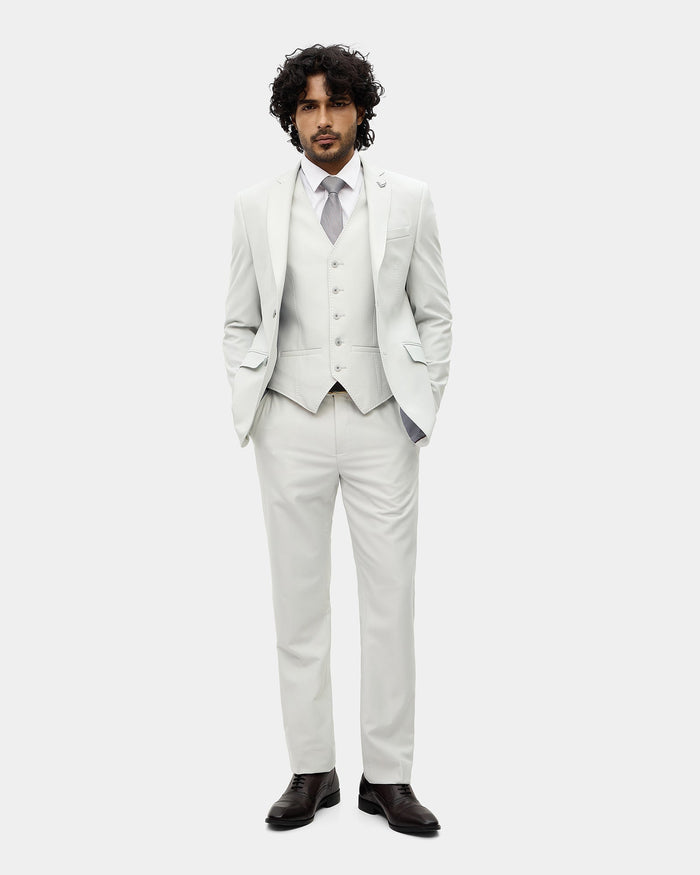 Mint Three Piece Textured Suit - Fidela