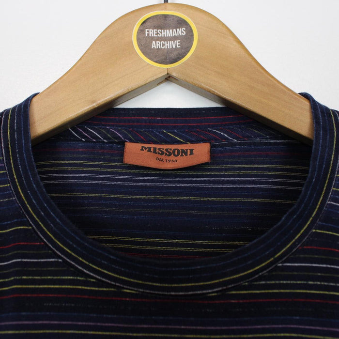 Missoni Multicoloured Striped Short Sleeve Cotton T-Shirt