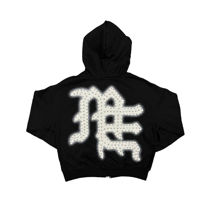 Mixed Emotion - Black ‘End’ Rhinestone hoodie - Clique Apparel