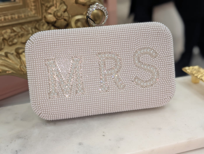 MRS Rhinestone Pearl Evening Bag