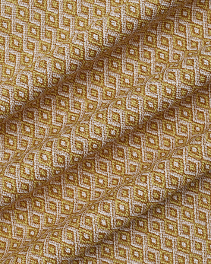 Mustard Yellow Printed Polo - Mini