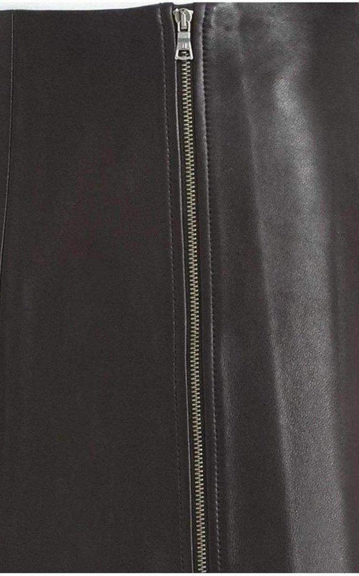 BCBGMAXAZRIA Myra Double Zipped Leather Mini Skirt - Runway Catalog