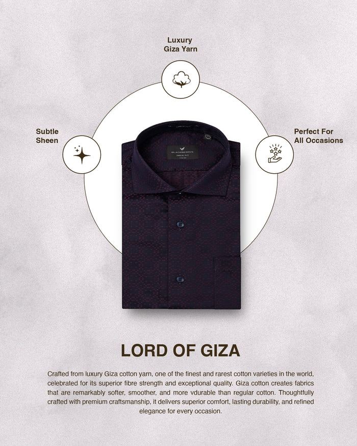 Navy Jacquard Shirt - Alton
