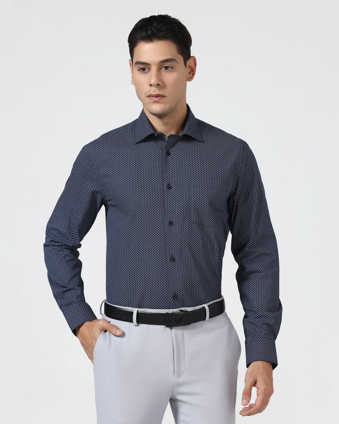 Navy Printed Shirt - Cyrus