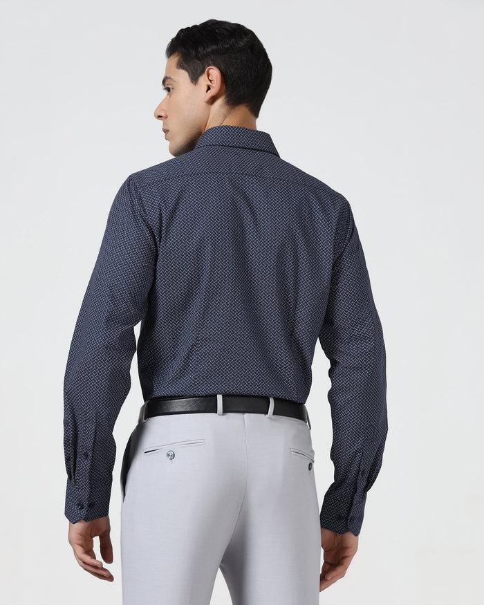 Navy Printed Shirt - Cyrus