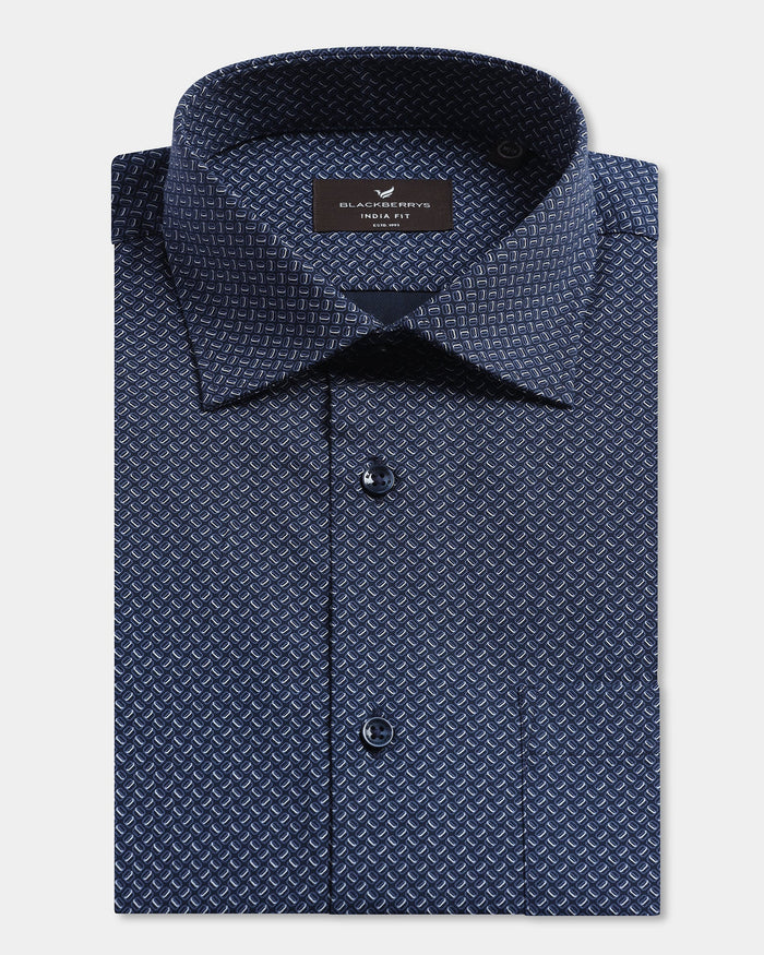 Navy Printed Shirt - Cyrus