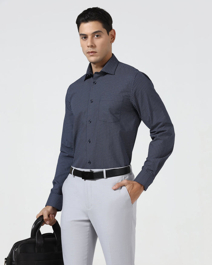 Navy Printed Shirt - Cyrus