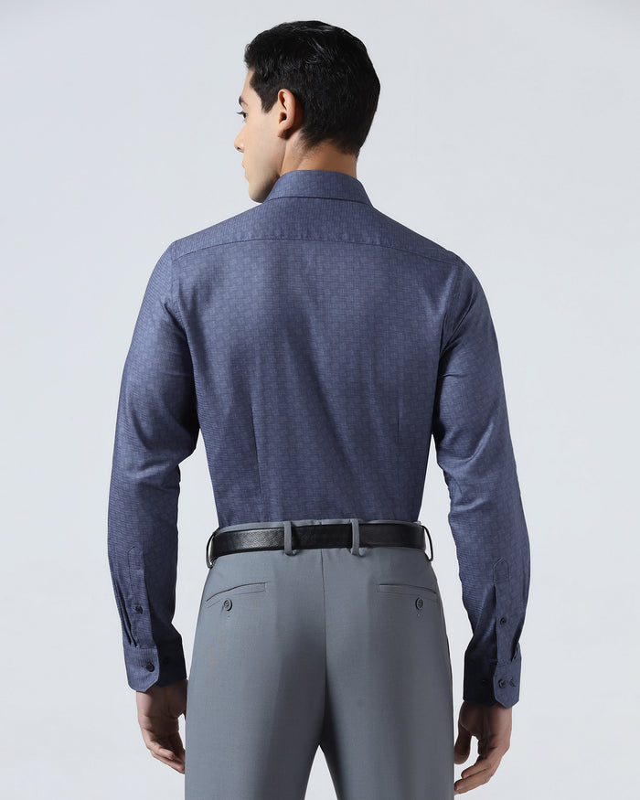 Navy Printed Shirt - Dunzo